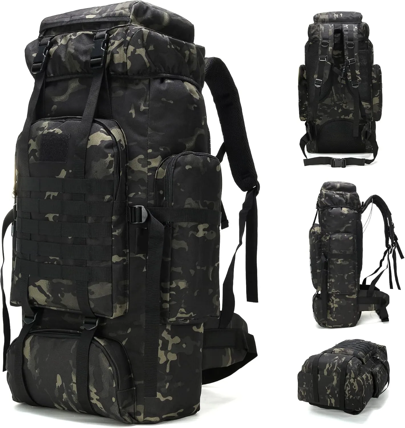 70L Hiking Backpack Military Tactical Camping Adjustable waterproof Climbing Sport Bags