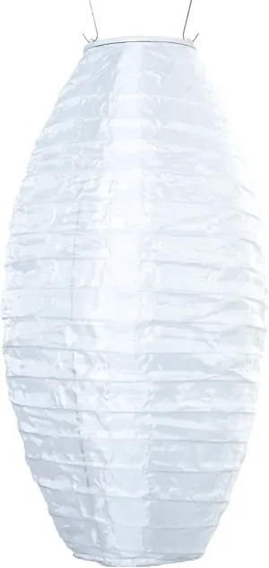 Allsop Home and Garden Soji Pod White, LED Outdoor Solar Lantern, Handmade with Weather-Resistant UV Rated Fabric, Stainless Steel Hardware, Chinese Style Light, 1-Count