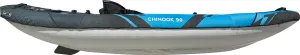 AQUAGLIDE Chinook 90 Inflatable 9' Foot Kayak Kit Packable Includes Pump for Adults Family Friendly 1 Person Single Rider Blow Up for Recreational Angler Fishing