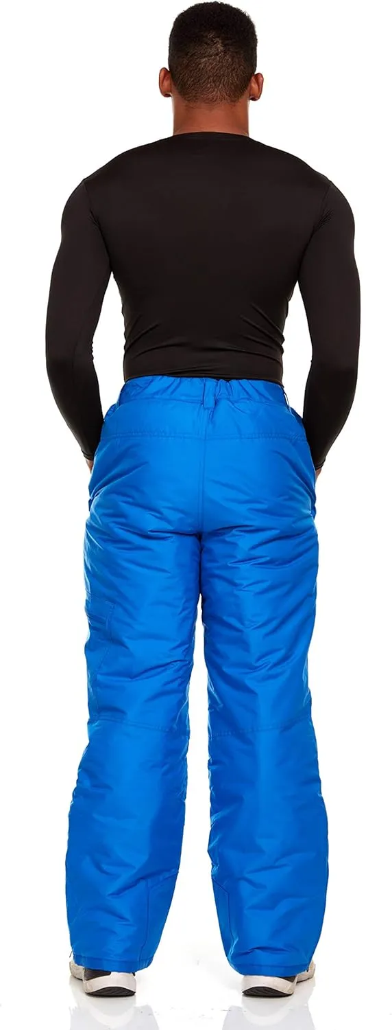 Arctic Quest Mens Snow Ski Waterproof Softshell Snowboard Pants Outdoor Hiking Zipper Bottom Windproof Warm Snow Pants