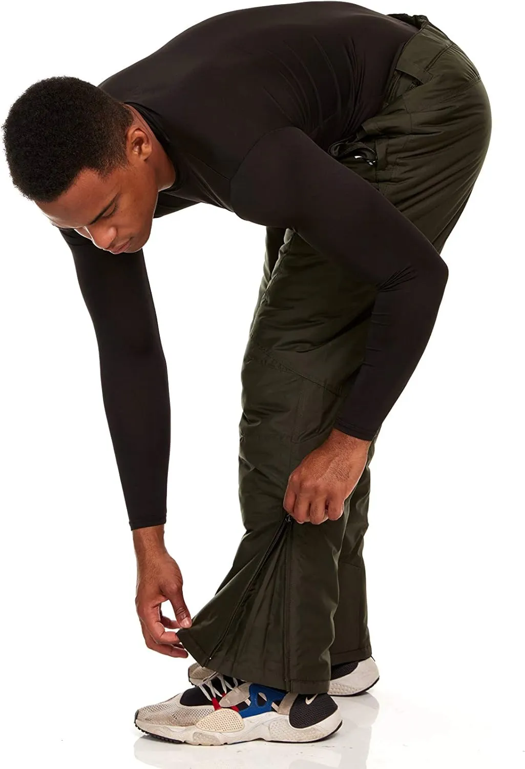 Arctic Quest Mens Snow Ski Waterproof Softshell Snowboard Pants Outdoor Hiking Zipper Bottom Windproof Warm Snow Pants