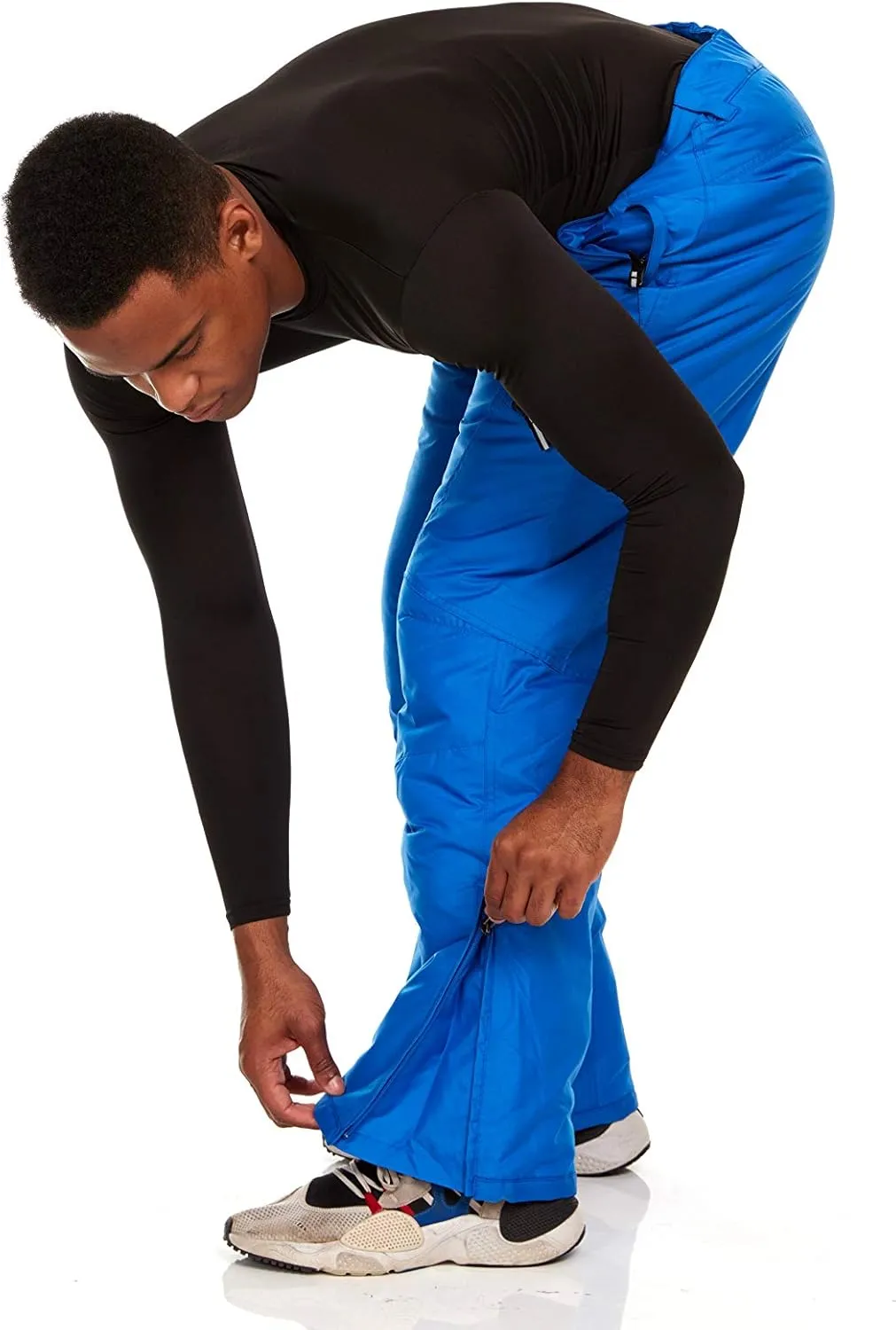 Arctic Quest Mens Snow Ski Waterproof Softshell Snowboard Pants Outdoor Hiking Zipper Bottom Windproof Warm Snow Pants
