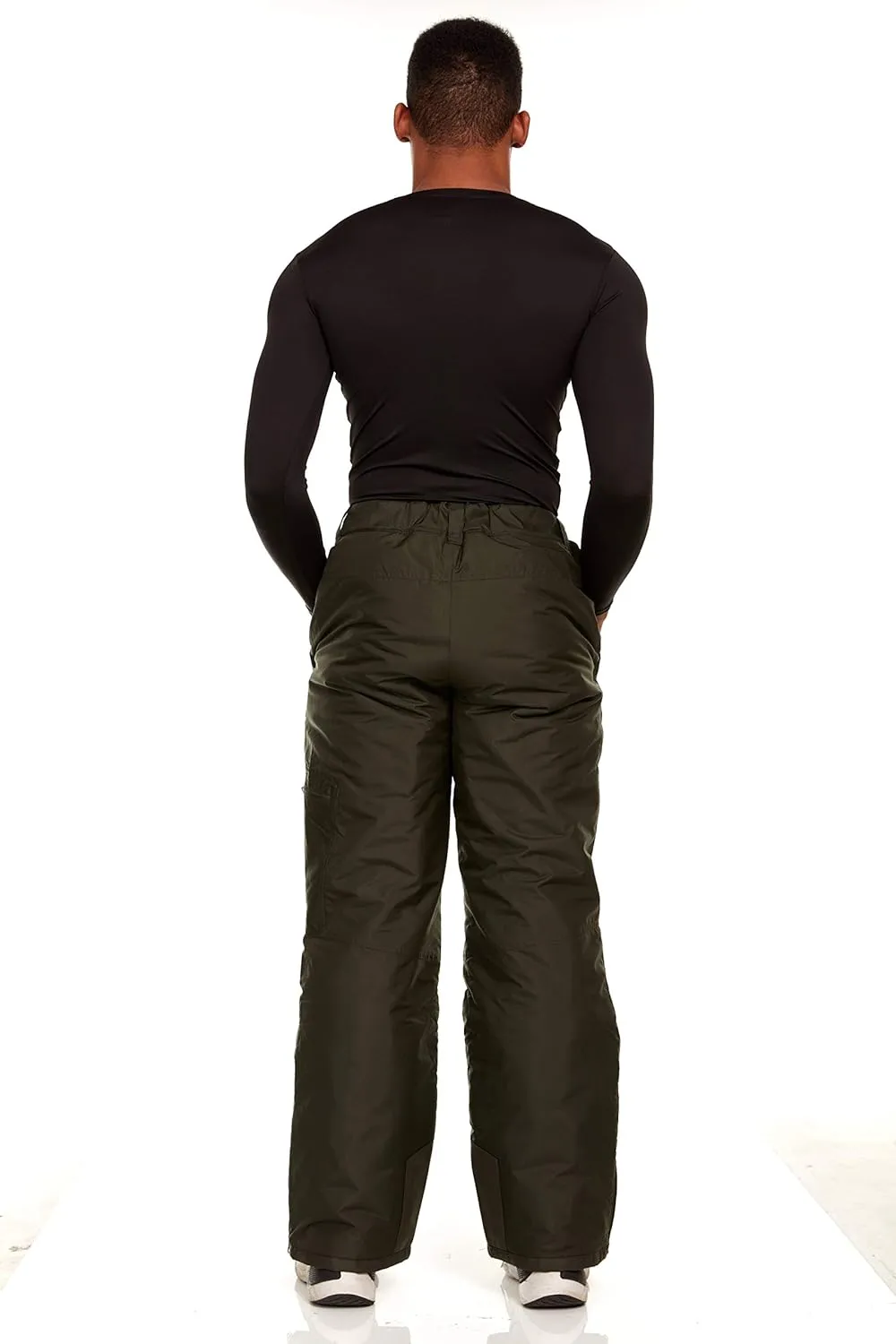 Arctic Quest Mens Snow Ski Waterproof Softshell Snowboard Pants Outdoor Hiking Zipper Bottom Windproof Warm Snow Pants
