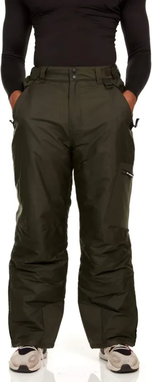 Arctic Quest Mens Snow Ski Waterproof Softshell Snowboard Pants Outdoor Hiking Zipper Bottom Windproof Warm Snow Pants