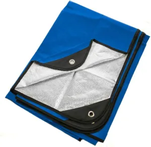 Arcturus Heavy Duty Survival Blanket  Insulated Thermal Reflective Tarp - 60" x 82". All-Weather, Reusable Emergency Blanket for Car or Camping (Blue)