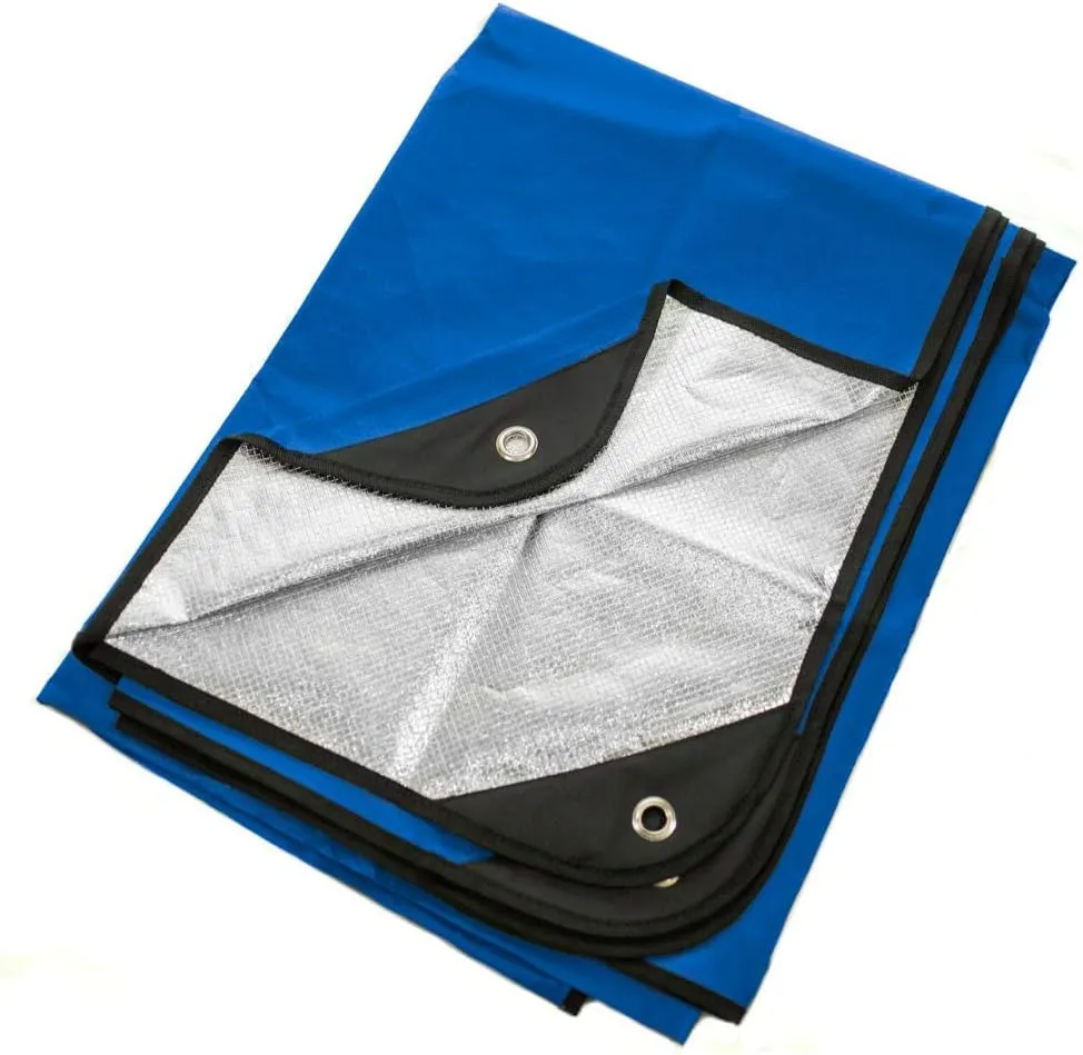 Arcturus Heavy Duty Survival Blanket  Insulated Thermal Reflective Tarp - 60" x 82". All-Weather, Reusable Emergency Blanket for Car or Camping (Blue)