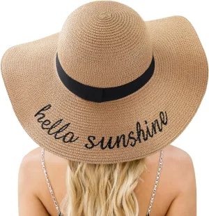 Beach Sun Hats for Women, Straw Hat for Women, Womens Sun Hat UPF 50  UV Protection, Summer Hats Packable Foldable