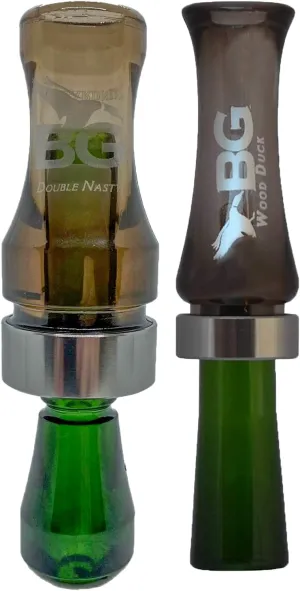 BGC Double Nasty Duck Call & Wood Duck Call Combo - Timber Pack Combo Kit