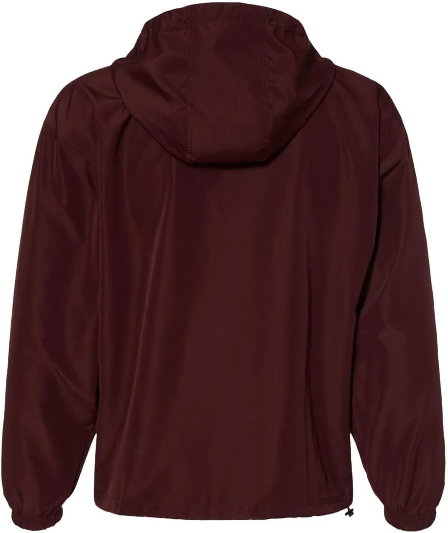 Champion CO200 Men's Hooded Packable Quarter-Zip Jacket, Lightweight Wind & Water-Resistant Pullover with Adjustable Hood