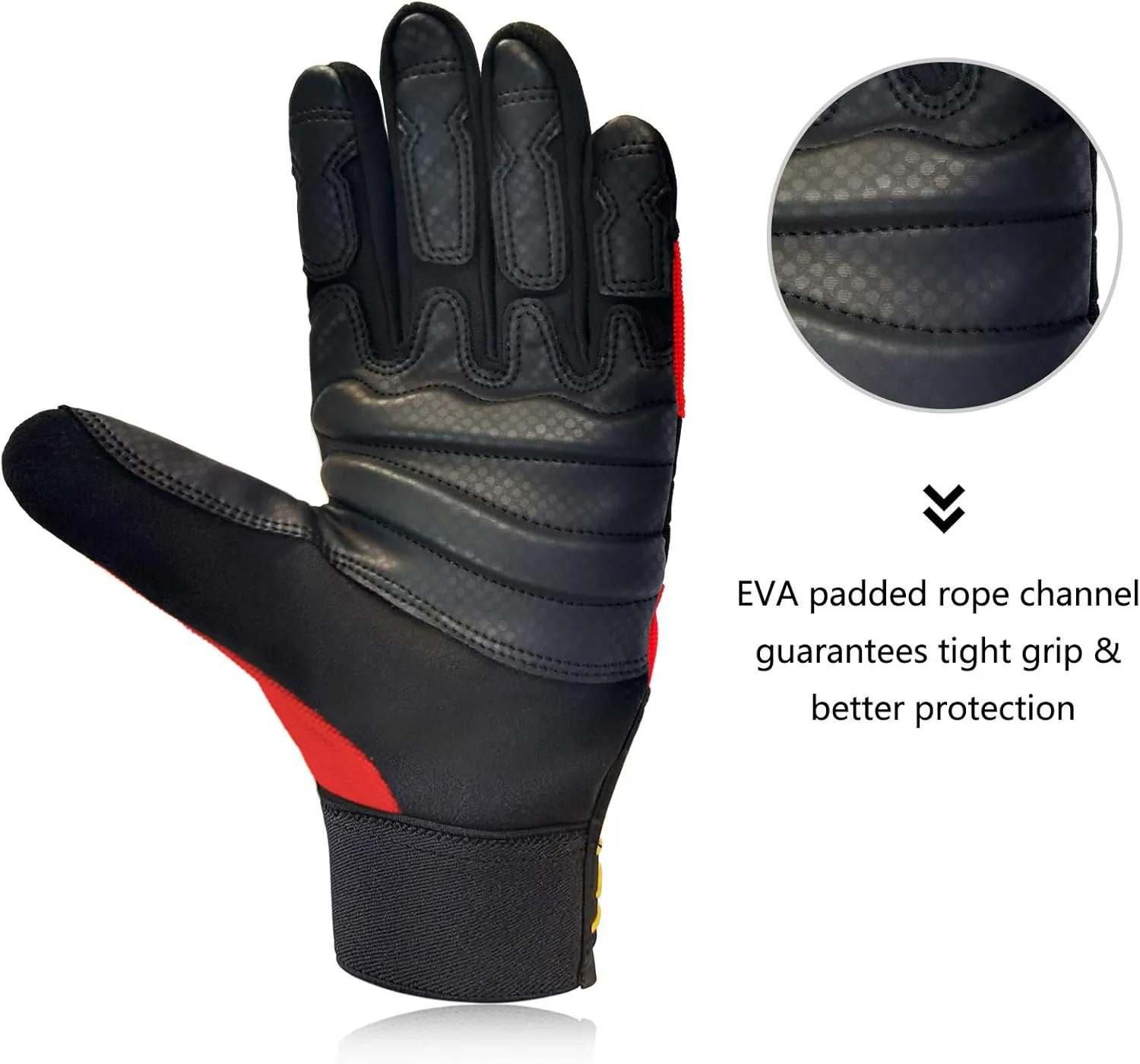 Climbing Gloves Anti-Slip Rope Gloves, Perfect for Rappelling, Rescue.
