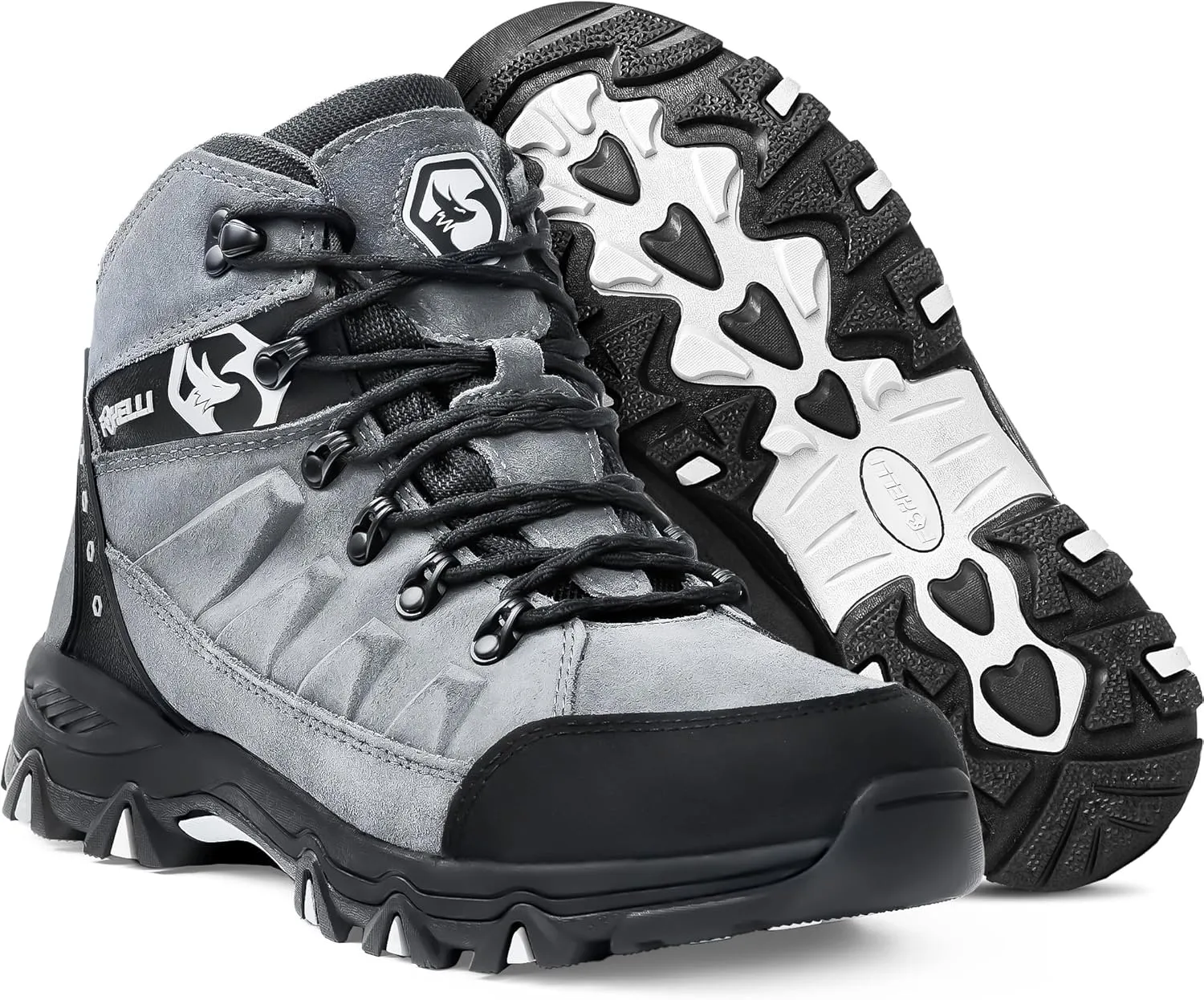 Foxelli Mens Hiking Boots  Waterproof Breathable & Lightweight Suede Leather Hiking Boots for Men
