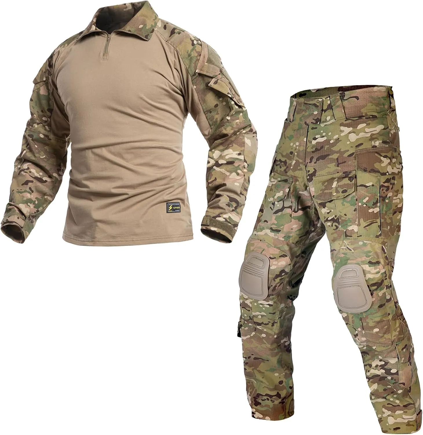 G3 Combat Uniform Set for Men Tactical Camouflage Clothing Hunting Paintball Suit with Knee & Elbow Pads