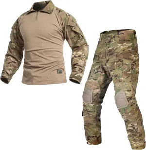 G3 Combat Uniform Set for Men Tactical Camouflage Clothing Hunting Paintball Suit with Knee & Elbow Pads