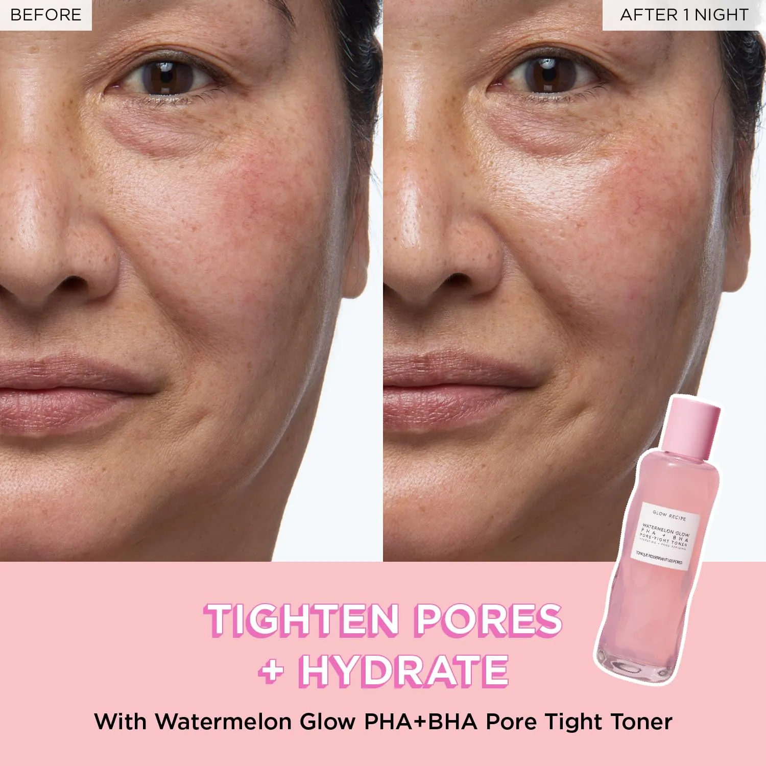 Glow Recipe PHA   BHA Face Toner - Korean Skin Care Pore Minimizer & Gentle Facial Exfoliator for Tightening, Hydrating & Exfoliating - Glycerin, Watermelon & Cactus Water (150ml)