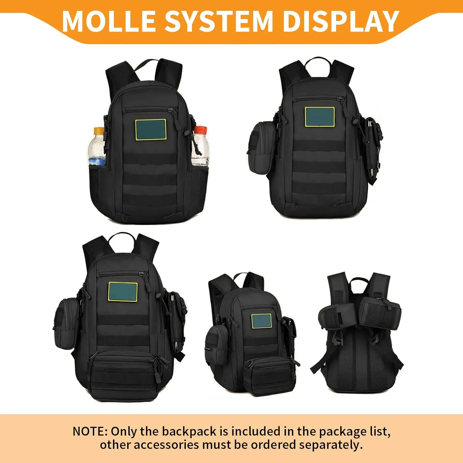 HUNTVP 10L/20L Mini Daypack Military MOLLE Backpack Rucksack Gear Tactical Assault Pack Bag for Hunting Camping Trekking