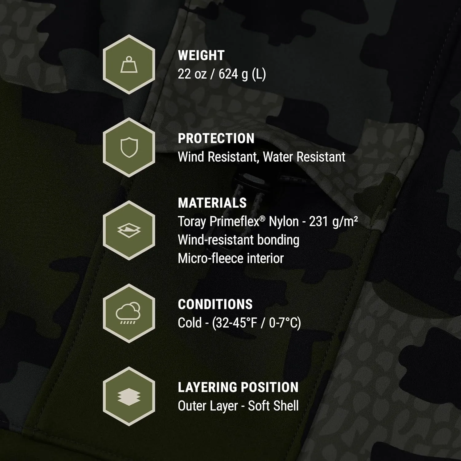 KUIU Guide PRO Hooded Jacket - Wind Resistant, Water Repellent, & Soft-Shell Hunting Jacket