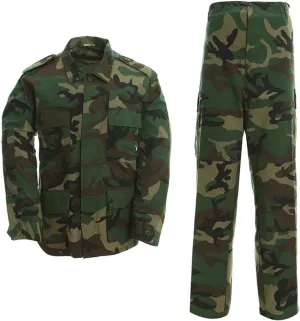 LANBAOSI Men's Tactical Hunting Uniform Combat Suit Shirt Jacket Coat and Pants Set