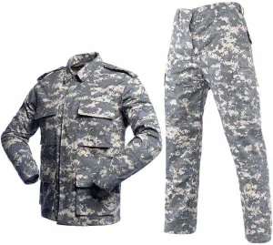 LANBAOSI Men's Tactical Hunting Uniform Combat Suit Shirt Jacket Coat and Pants Set
