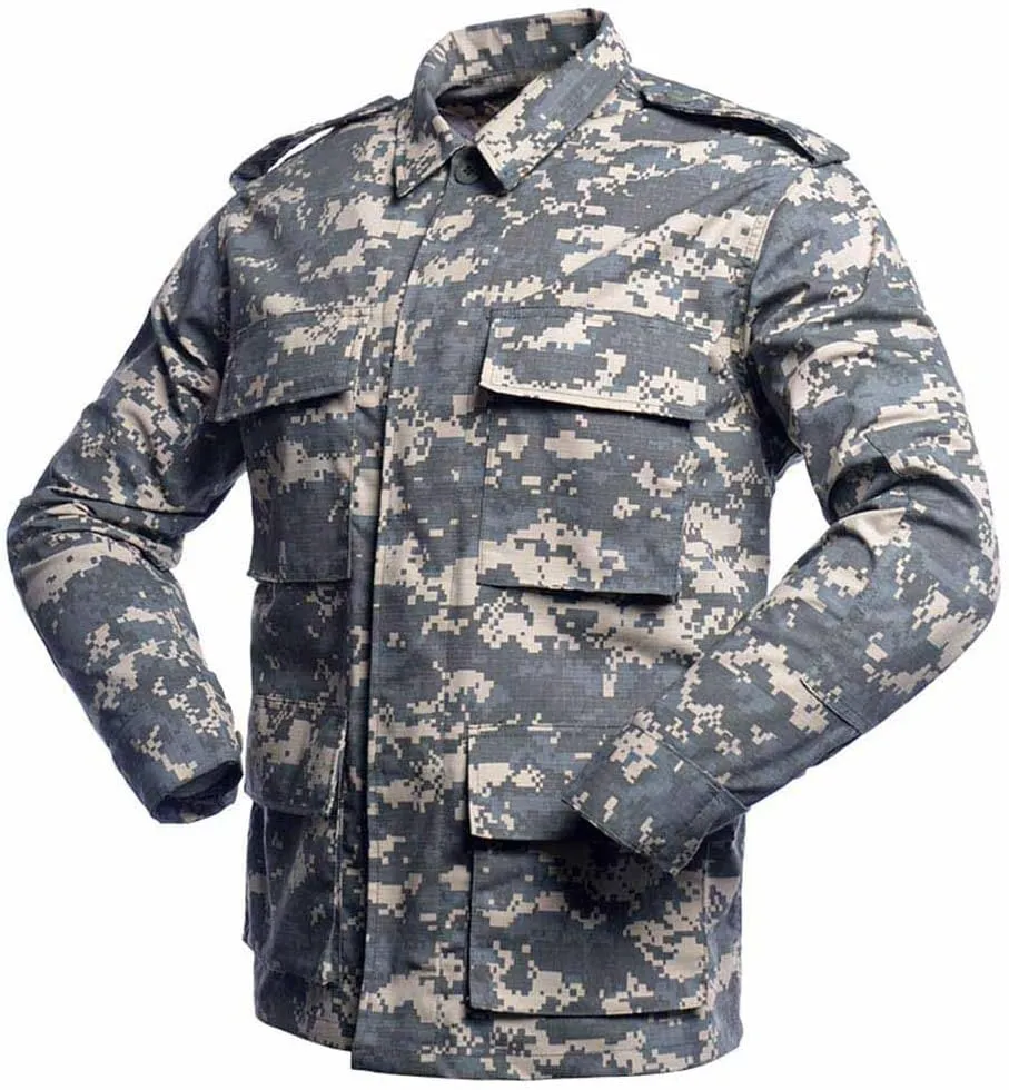 LANBAOSI Men's Tactical Hunting Uniform Combat Suit Shirt Jacket Coat and Pants Set