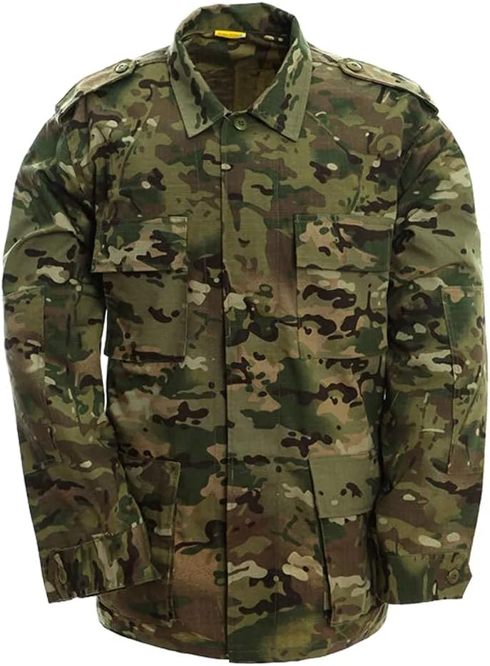 LANBAOSI Men's Tactical Hunting Uniform Combat Suit Shirt Jacket Coat and Pants Set
