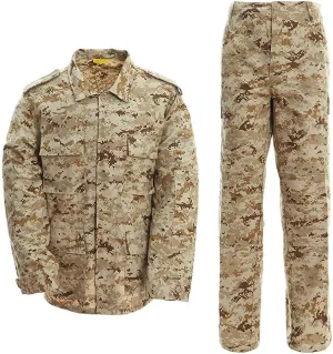 LANBAOSI Men's Tactical Hunting Uniform Combat Suit Shirt Jacket Coat and Pants Set
