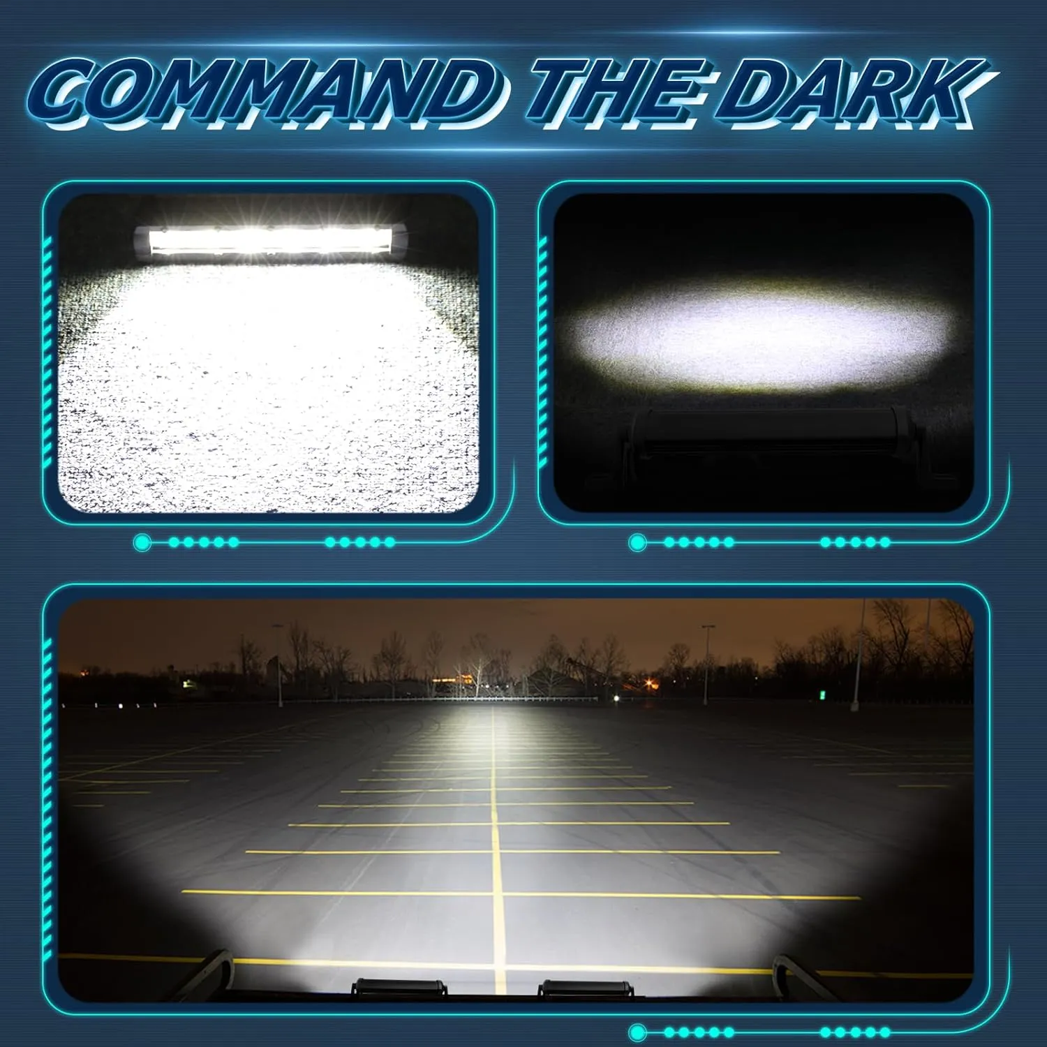 LED Light Bar 6 Inch, Niwaker 2PCS 96W Flood Light Bar Single Row Driving Lights Backup Lights Slim LED Pods Lights Off Road Fog Lights for Truck SUV Bike UTV ATV Toyota Boat