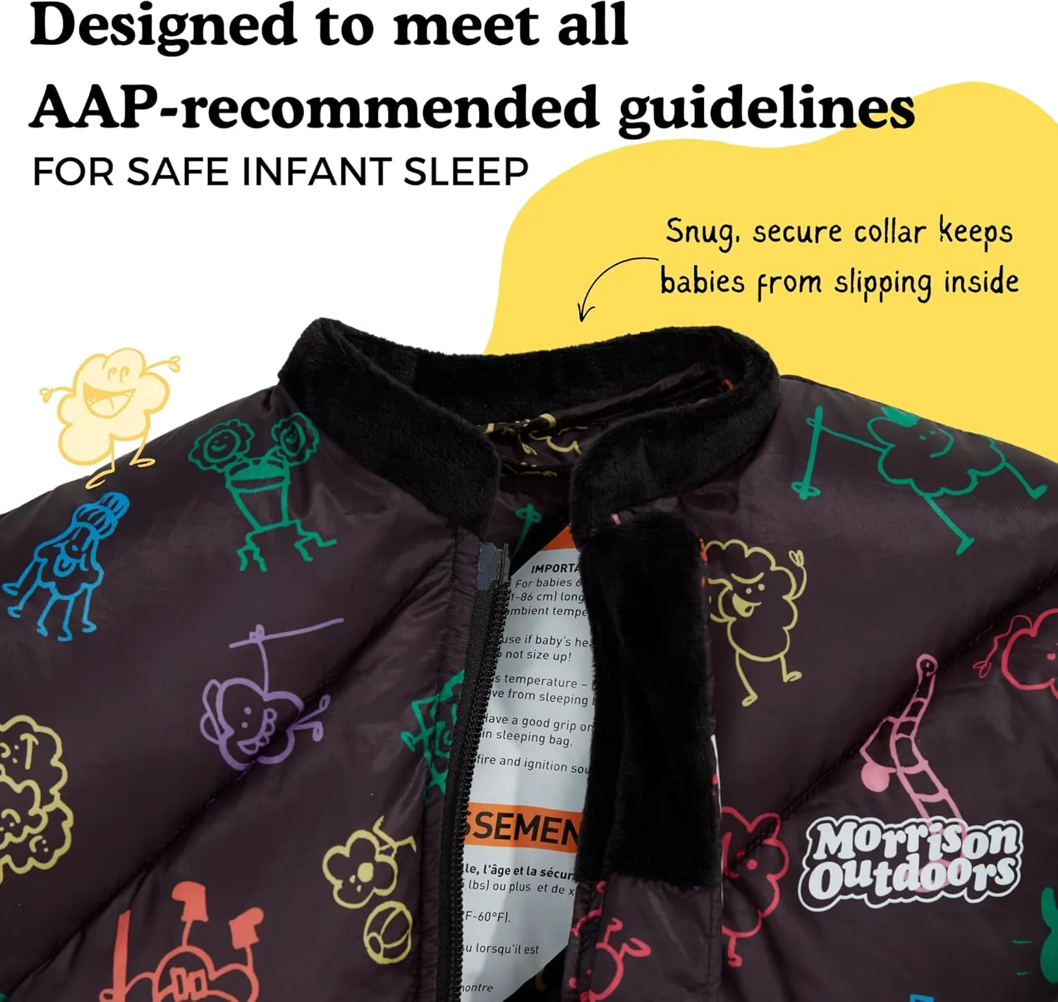 Little Mo 40 Baby Sleeping Bag (6-18 Months) The Camping Sleeping Bag for Babies and Toddlers with Adjustable Open-and-Close Cuffs and Thick, Lofty Insulation.