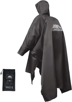 longsinger Rain Poncho for Adult, Waterproof Rain Poncho with Hood and Sleeve, Ideal for Hiking, Hunting, Camping