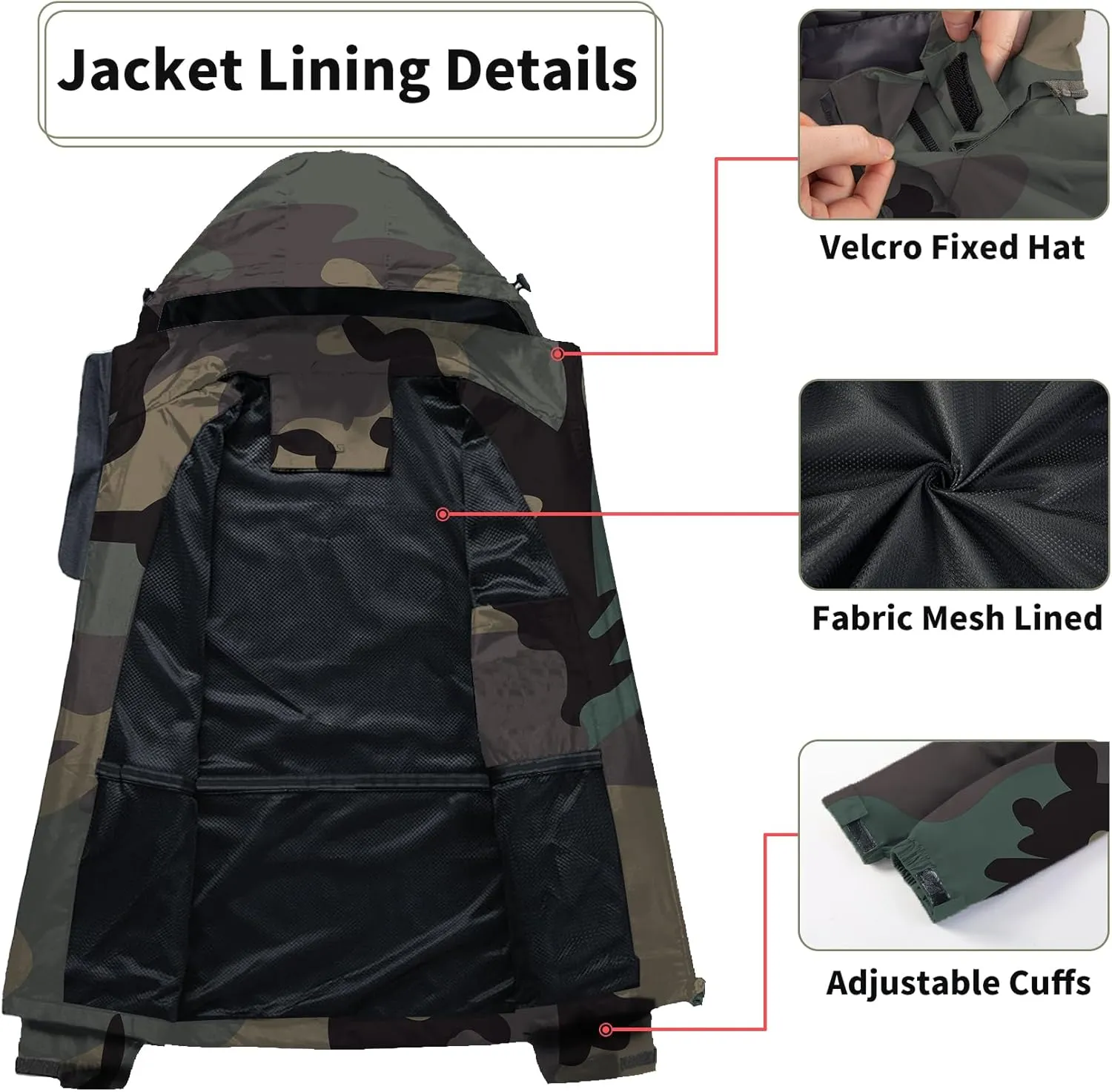 Mens Lightweight Waterproof Jacket Windproof Rain Hooded jackets for Men Hiking Cycling Travel M-7XL