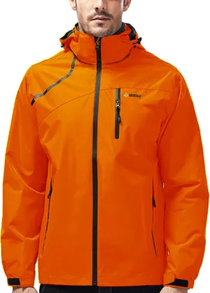 Mens Lightweight Waterproof Jacket Windproof Rain Hooded jackets for Men Hiking Cycling Travel M-7XL