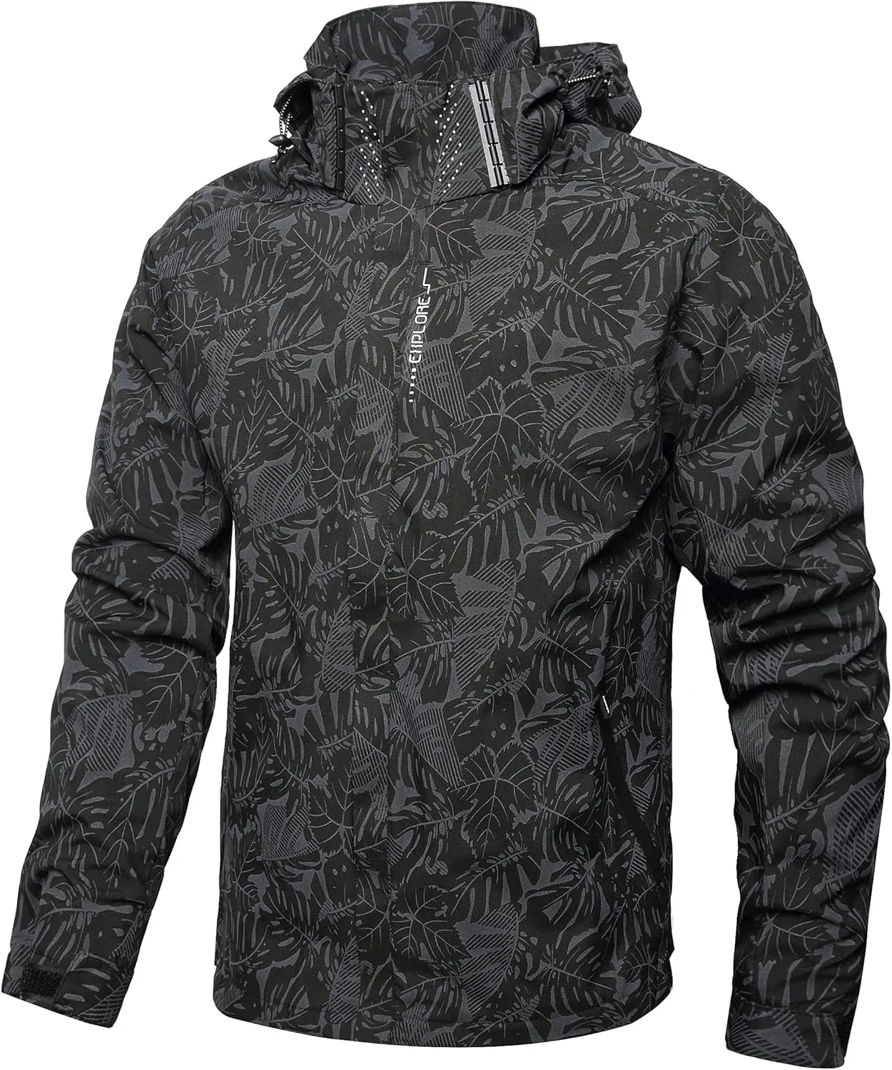 Men's Lightweight Waterproof Rain Jacket,Shell Hooded Outdoor Raincoat Hiking Windbreake jacket