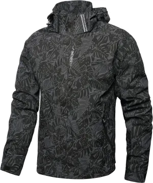 Men's Lightweight Waterproof Rain Jacket,Shell Hooded Outdoor Raincoat Hiking Windbreake jacket