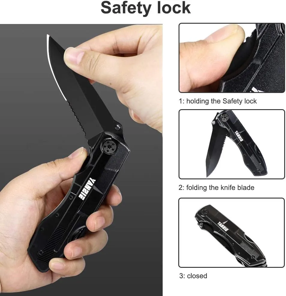 Multitool Pocket Knife with Switch Blades, Can Opener, Wire Cutter, Plier Screwdrivers, Fishing Knife for Camping Hunting, Gift for Men/Kid/Him