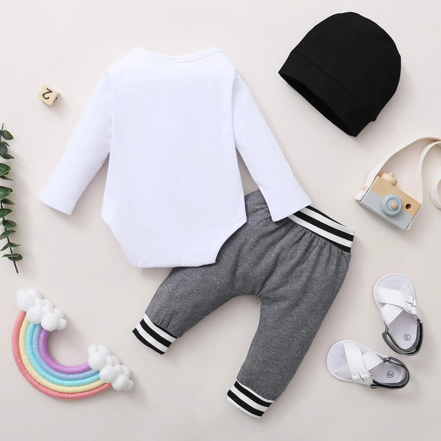 Newborn Infant Baby Boy Clothes Fall Winter Outfits New to The Crew Outfit Toddler Baby Boy Clothes Set