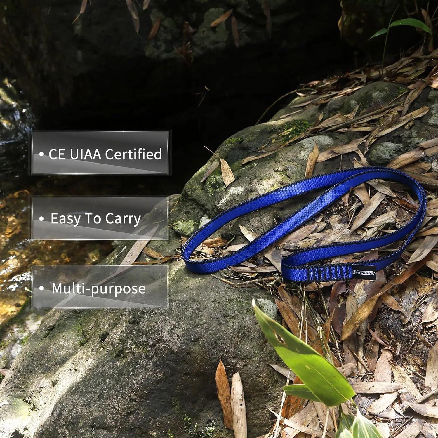 NewDoar 16mm Climbing Sling UIAA CE Certified,23KN EN566 Certified,Climbing Utility Cord Rock Climbing,Creating Anchors System,Rappelling Gear,Perfect for Tree Work