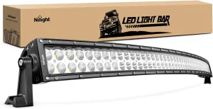 Nilight 54Inch 312W 21800LM Curved Spot Flood Combo Driving Lamp Roof Bumper Off Road LED Work Lights Pods for Van Camper Wagon Car Pickup Golf Cart ATV UTV SUV Truck Boat 4x4