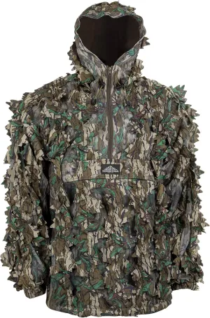 North Mountain Gear - Premium Camouflage Leafy Hunting Jacket For Men- 1/2 Zip With Hood