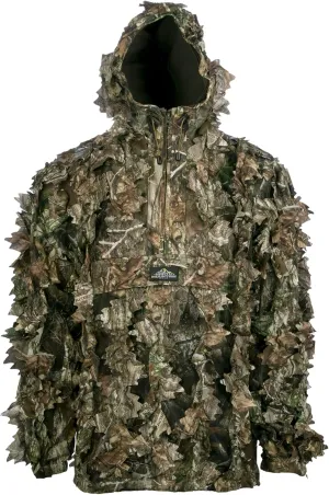 North Mountain Gear - Premium Camouflage Leafy Hunting Jacket For Men- 1/2 Zip With Hood