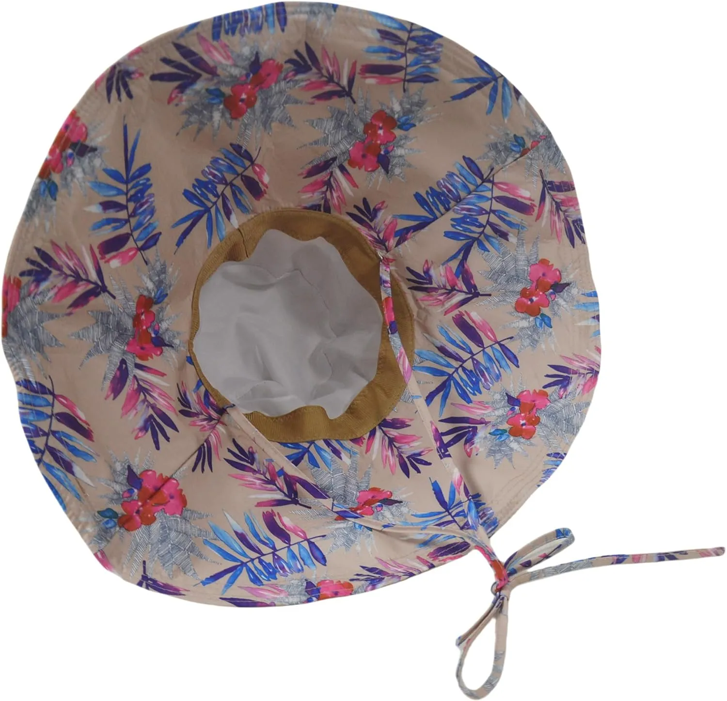 Packable Large Brim Sun Hat for Women - 6.7" Wide-Brim UV-Protection Women's-Sun-Beach-Hats with Strap