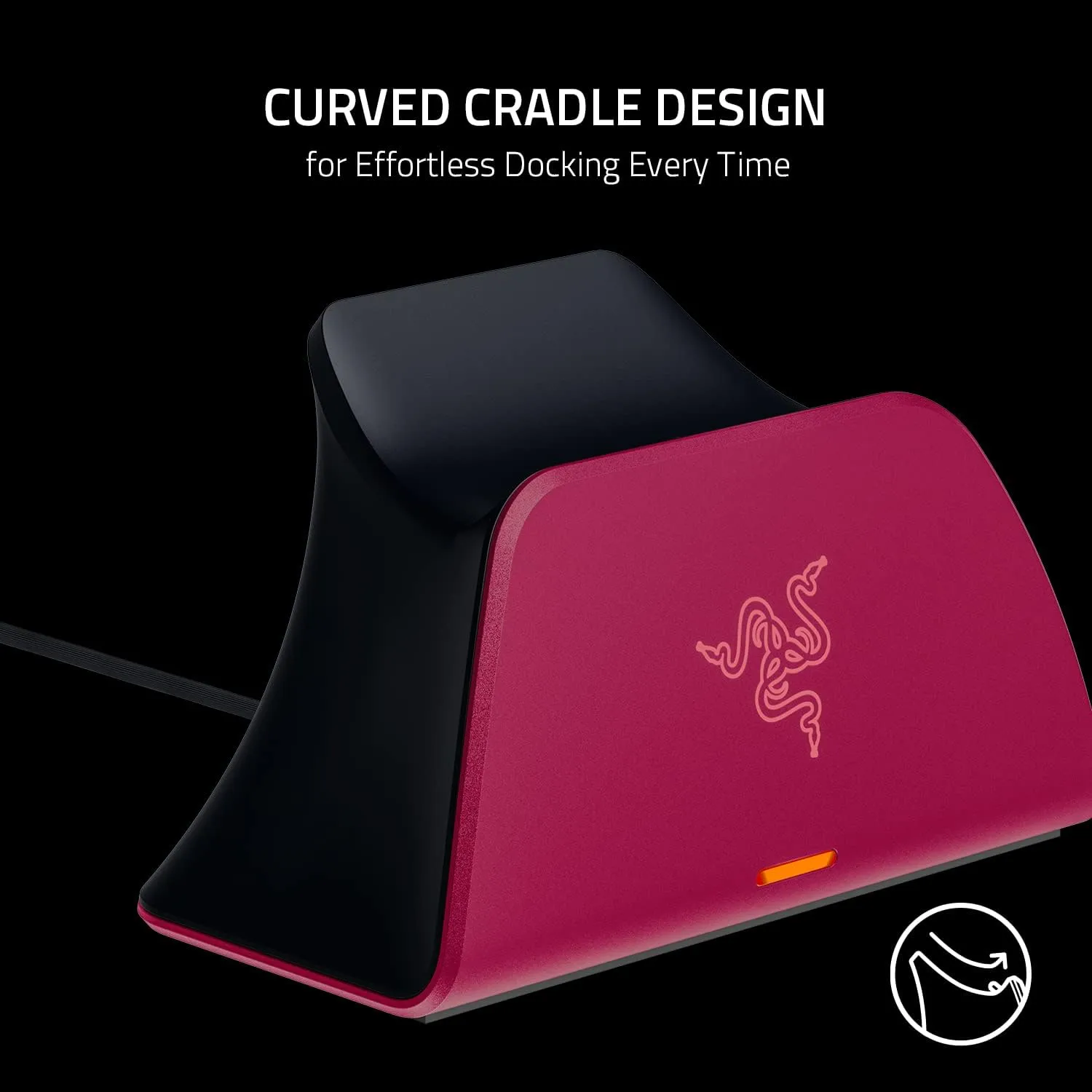 Razer Quick Charging Stand for PlayStation 5: Quick Charge - Curved Cradle Design - Matches PS5 DualSense Wireless Controller - One-Handed Navigation - USB Powered - White (Controller Sold Separately)