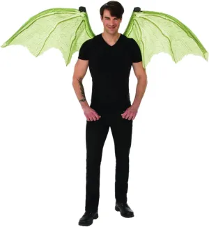 Rubies Unisex Adult Mechanical Costume Wings, Green Dragon, One Size