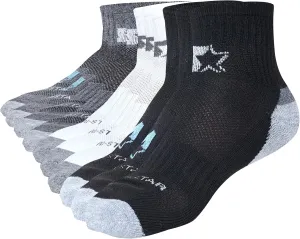 STARTER DRI-Fit Mens Quarter Socks Pack of 10, Athletic Mens Ankle Socks with Arch Support and Half-Cushioned Sole, 6-12