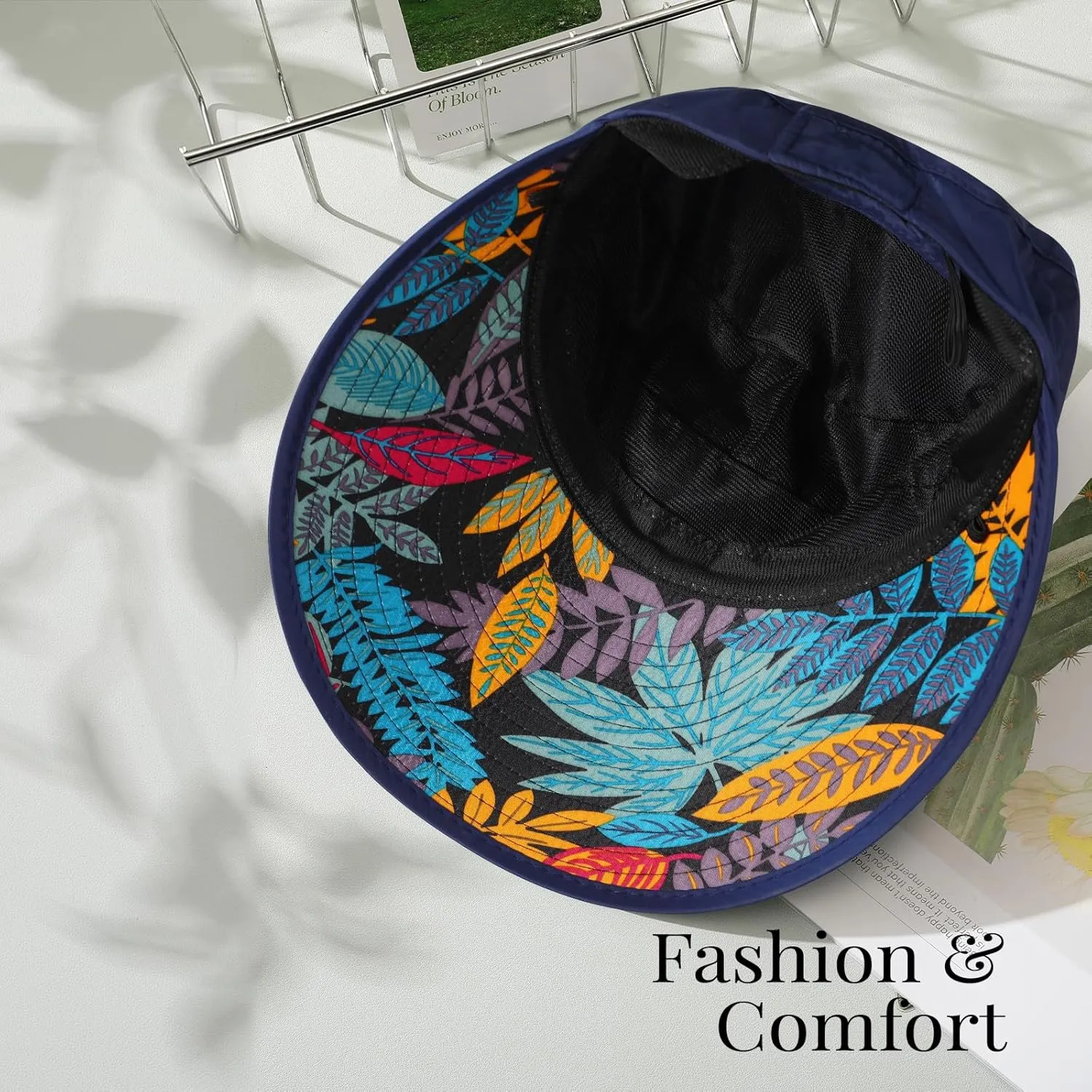 Sun Hats for Women, Wide Brim Beach Hats UV Protection, Packable Visor Ponytail Sunhat for Summer