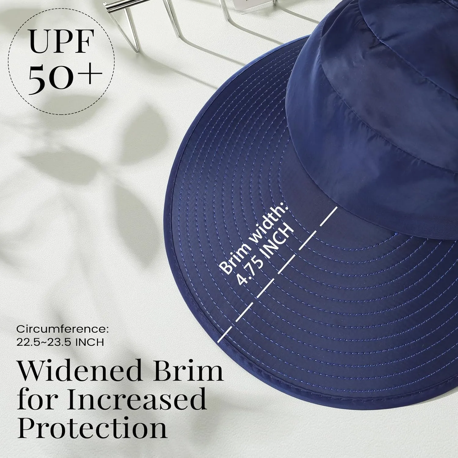 Sun Hats for Women, Wide Brim Beach Hats UV Protection, Packable Visor Ponytail Sunhat for Summer