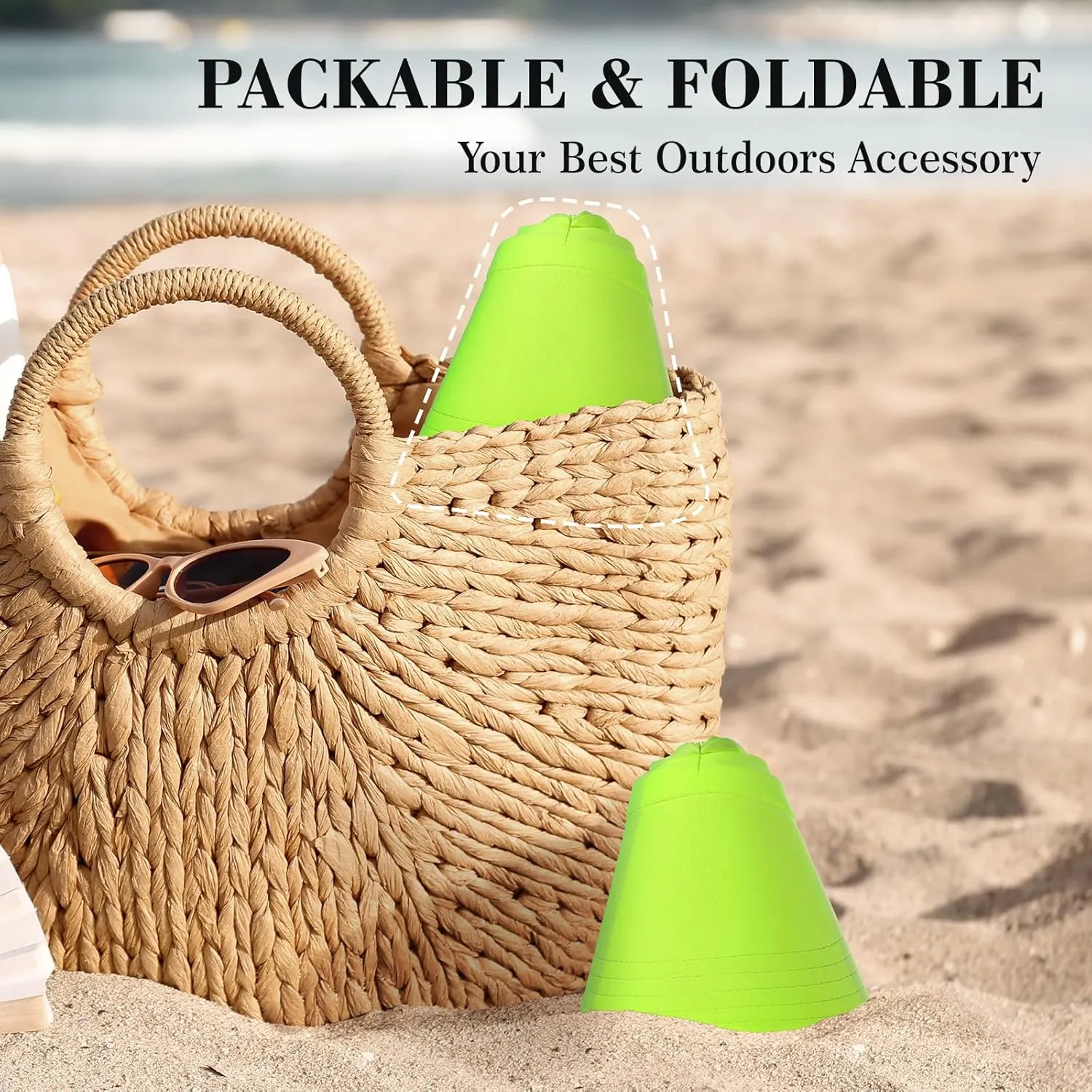 Sun Hats for Women, Wide Brim UV Protection Sun Visor Hats, UPF50  Lightweight Foldable Ponytail Sports Cap