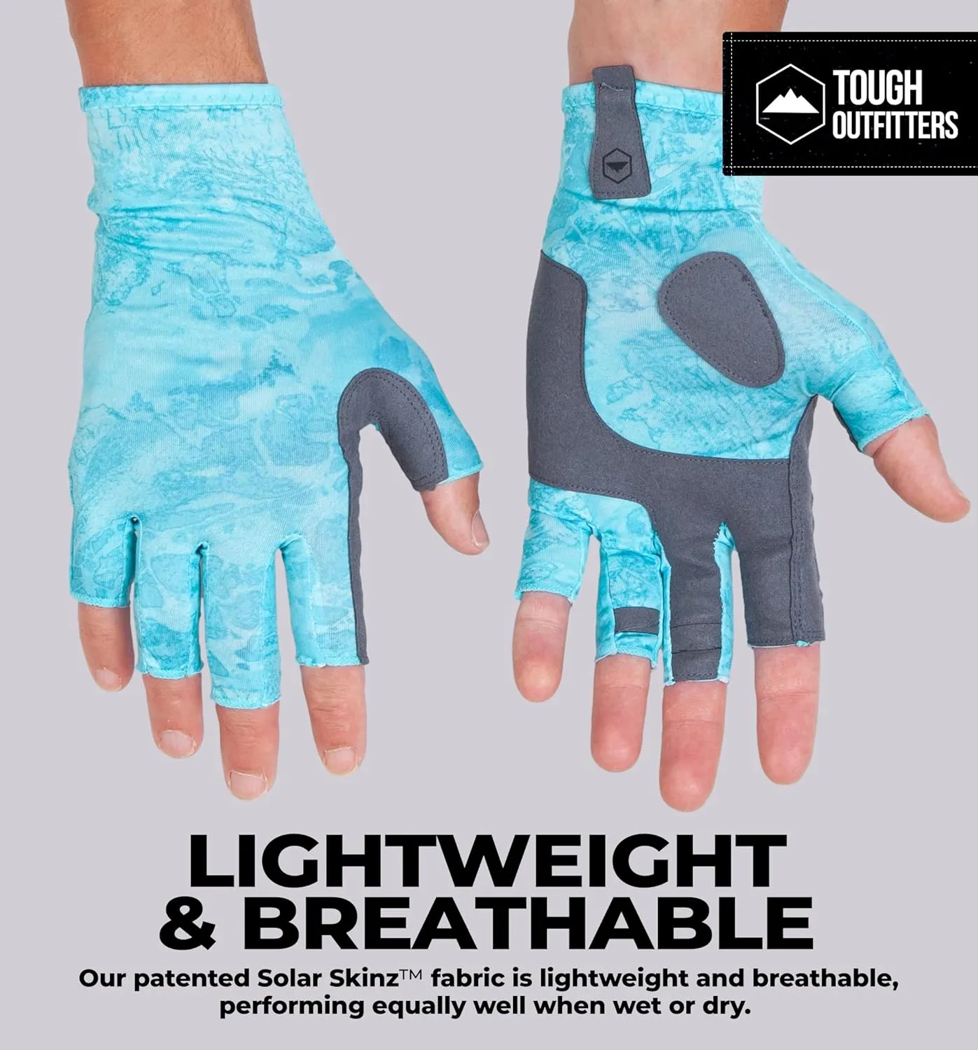 Tough Outdoors UV Fishing Gloves - Fingerless, Kayaking & Sailing - UPF 50  Sun Protection
