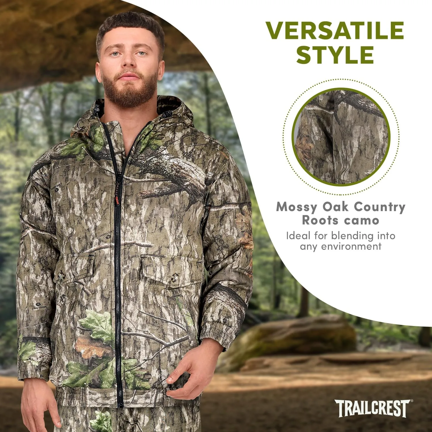 TrailCrest by Treel Mossy Oak/Camo Open Bottom Lounge Hunting Sweatpants