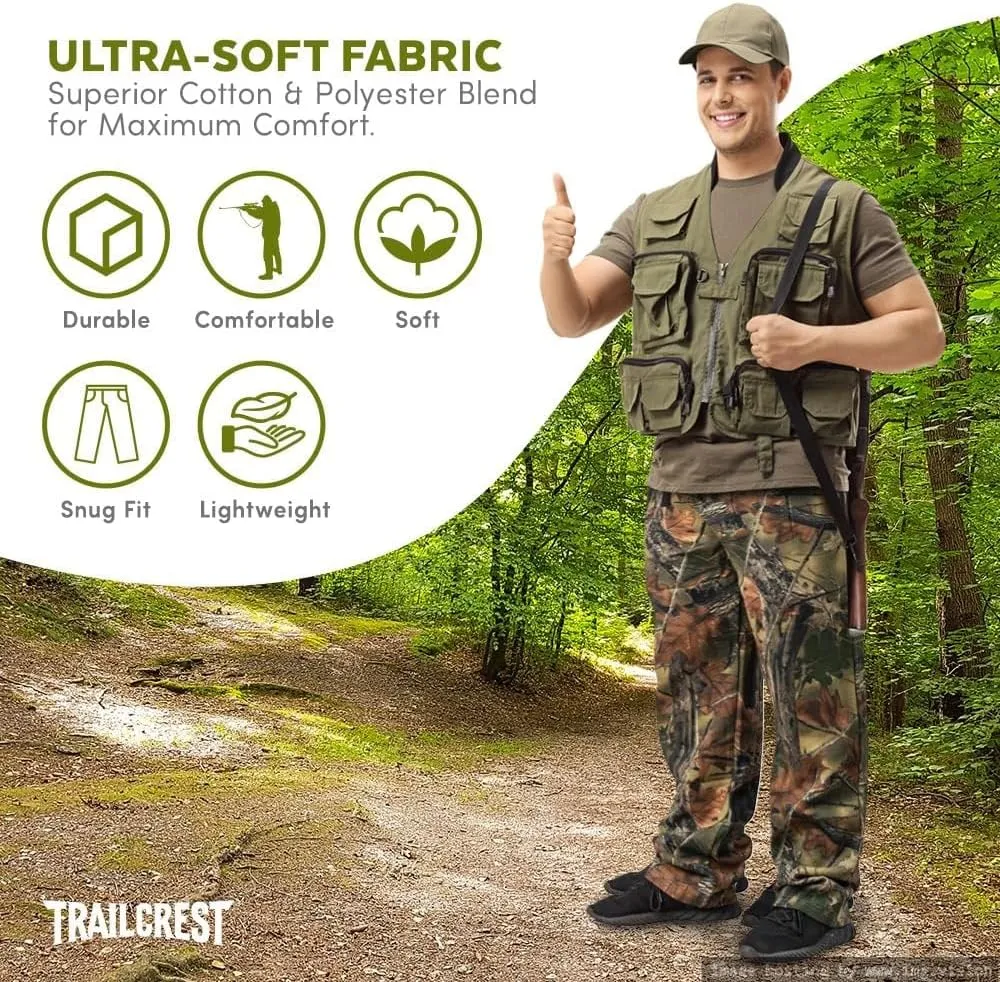 TrailCrest by Treel Mossy Oak/Camo Open Bottom Lounge Hunting Sweatpants