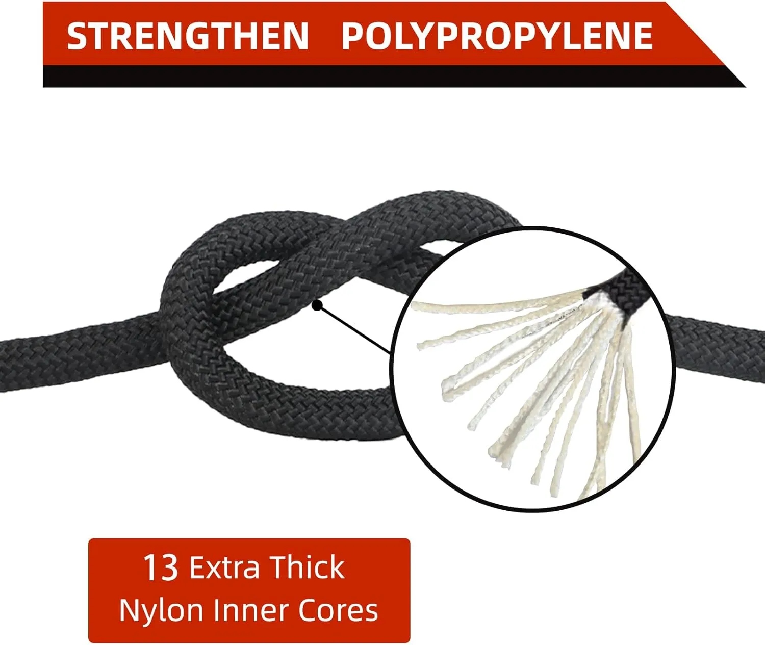 UIAA Static Climbing Rope 10.5mm, 45M(150FT) Nylon Kernmantle Rappelling Rope for Survival Rescue Cord Rock Mountaineering Climbing Hauling