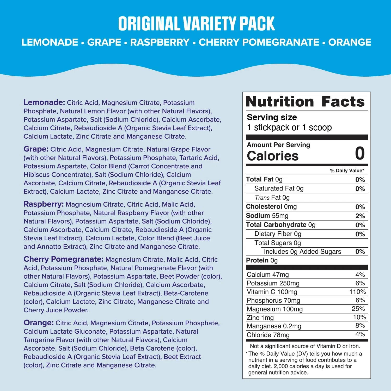Ultima Replenisher Daily Electrolyte Powder Drink Mix  Original Variety, 20 Stickpacks  Hydration Packets with 6 Electrolytes and Minerals  Keto Friendly, Vegan, Non-GMO and Sugar-Free